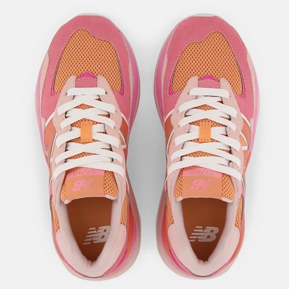 New Balance 57/40 Valentine's Day Retro Running Shoes / Sneakers - Pink / Orange - Picture 5 of 11